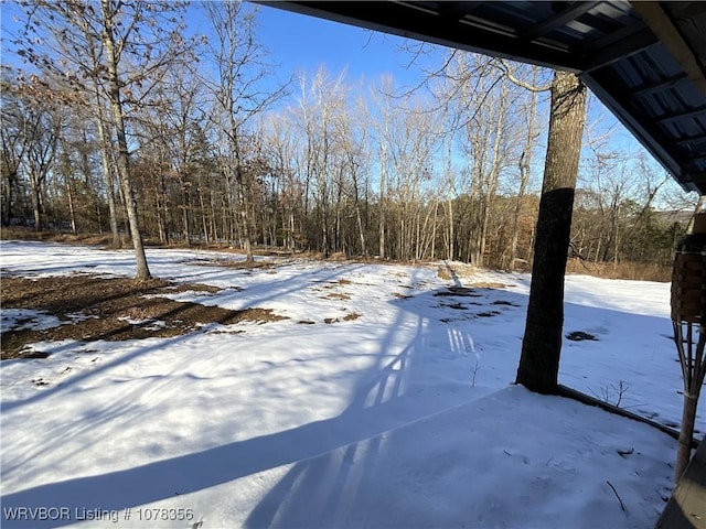 view of snowy yard