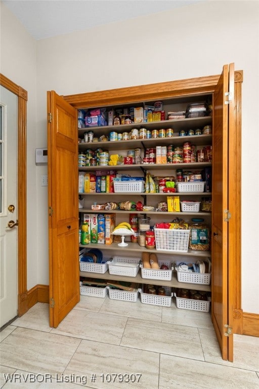 view of pantry