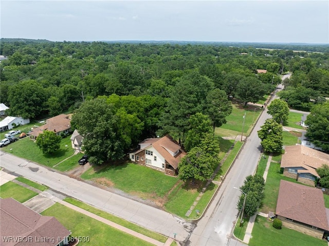 701 Witte St, Poteau, OK 74953 - aerial view of residential area with a forest