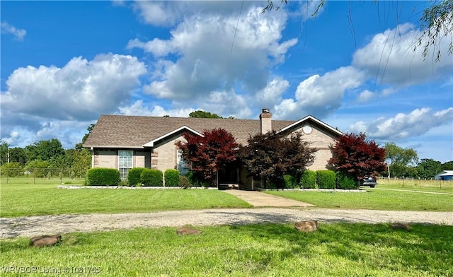 102437 S 4620th Rd, Sallisaw, OK 74955 - obstructed view of property with a chimney and brick siding