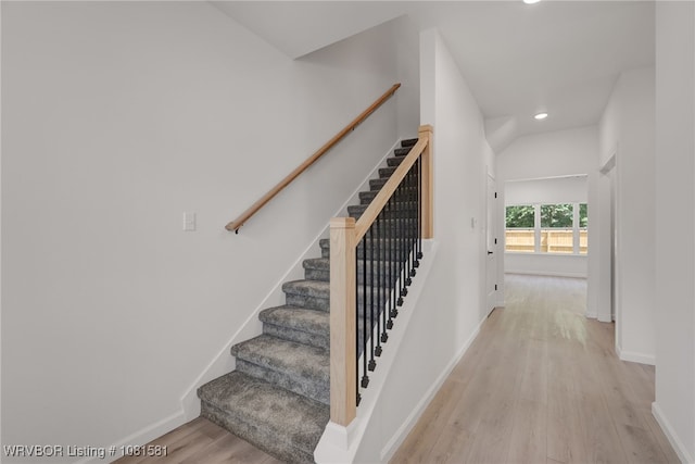 9009 Carson Way, Fort Smith, AR 72908 - stairway featuring wood finished floors, recessed lighting, and baseboards