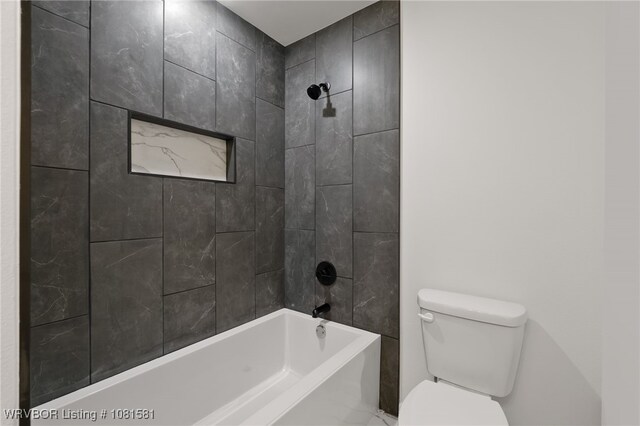 9009 Carson Way, Fort Smith, AR 72908 - bathroom featuring toilet and washtub / shower combination