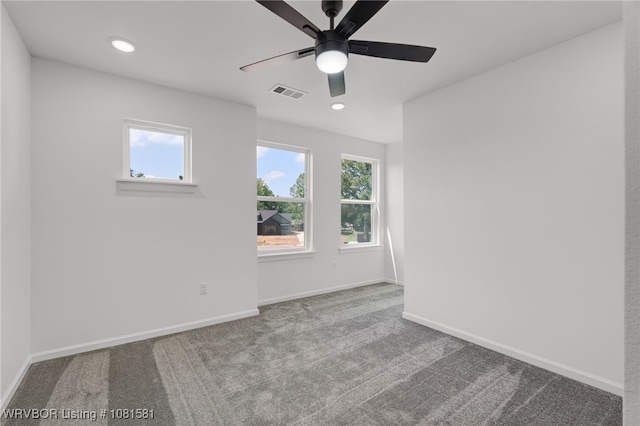 9009 Carson Way, Fort Smith, AR 72908 - spare room featuring carpet, a ceiling fan, baseboards, and recessed lighting