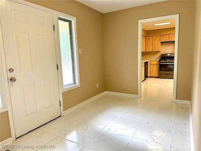 1800 N 45th Ter, Fort Smith, AR 72904 - foyer featuring light marble finish floors and baseboards
