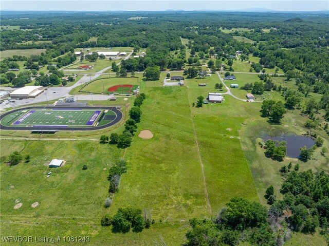 1205 S Division St, Lavaca, AR 72941 - drone / aerial view of a heavily wooded area