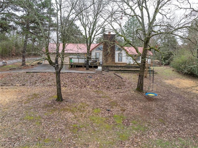 view of front of house featuring a deck