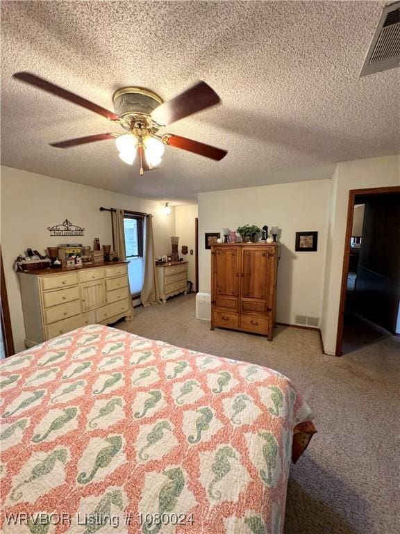 9704 Apple Gate Dr, Fort Smith, AR 72903 - bedroom with a textured ceiling, light carpet, and visible vents