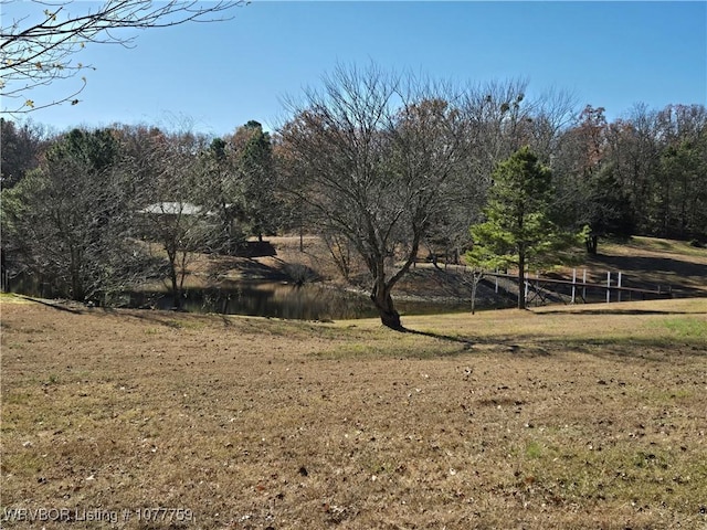 view of yard with a rural view