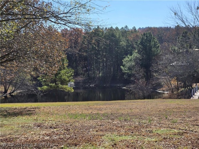 view of yard featuring a water view