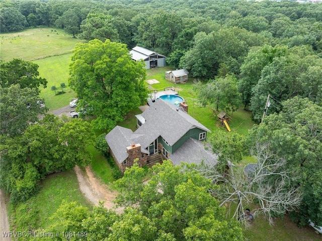 2650 Spielerville Rd, Paris, AR 72855 - aerial view of property and surrounding area featuring a forest