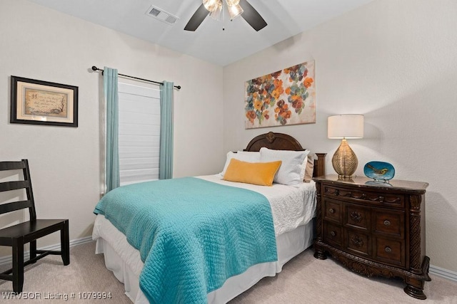 7907 Coltridge Way, Fort Smith, AR 72916 - bedroom featuring carpet flooring, a ceiling fan, baseboards, and visible vents