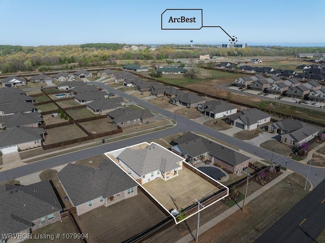 7907 Coltridge Way, Fort Smith, AR 72916 - aerial view with a residential view