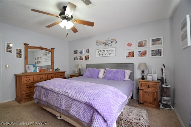 104527 S 4670th Rd, Sallisaw, OK 74955 - bedroom featuring light carpet and a ceiling fan