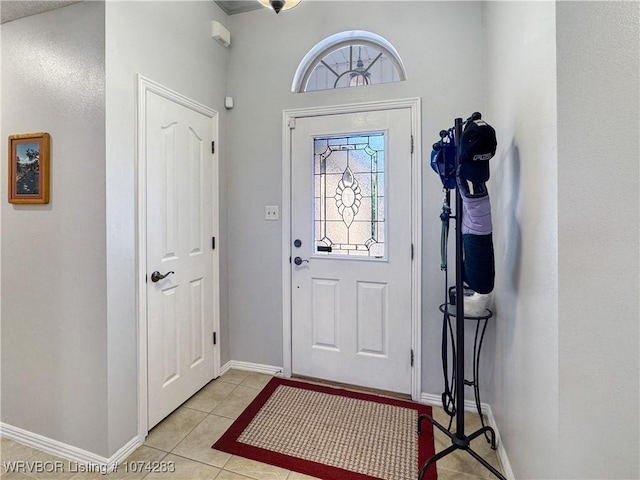 view of tiled entryway