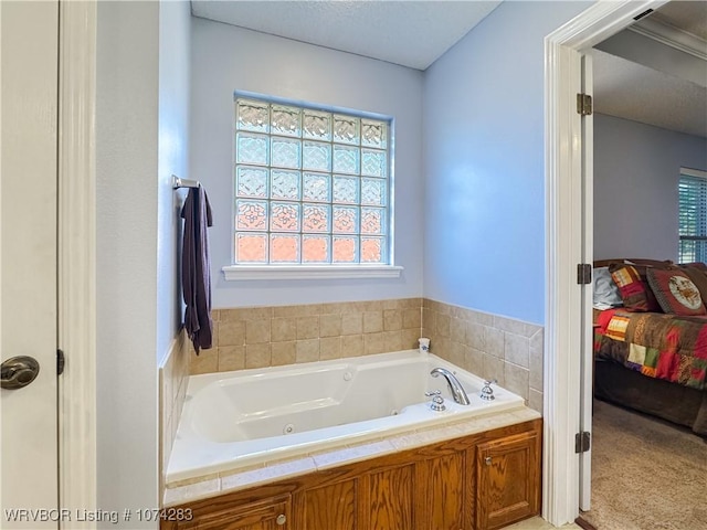 bathroom featuring a tub