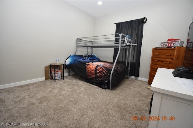 view of carpeted bedroom