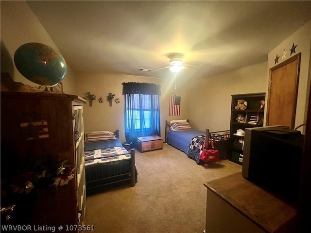 22252 Mckenzie Rd, Poteau, OK 74953 - bedroom with ceiling fan and carpet