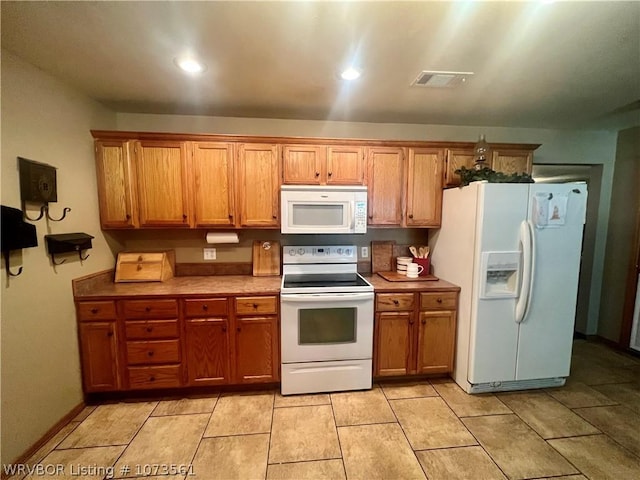 kitchen with white appliances