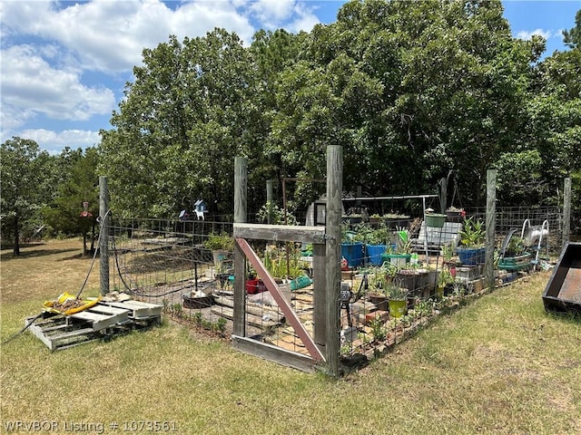 view of play area featuring a yard