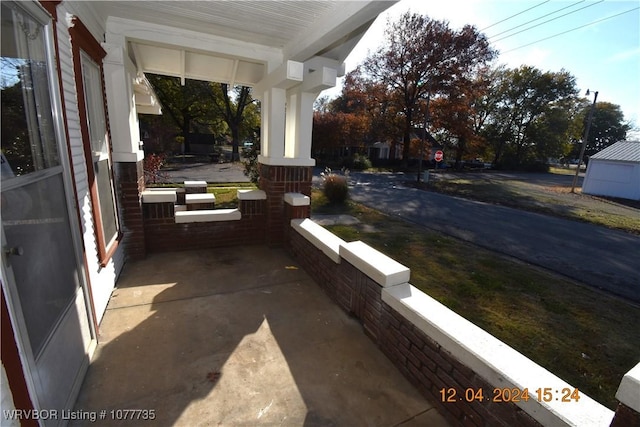 view of patio with covered porch