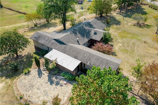 bird's eye view featuring a rural view