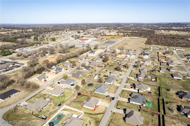 drone / aerial view with a residential view