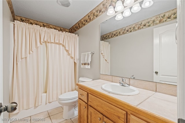 2419 Shealei Cir, Alma, AR 72921 - full bath featuring vanity, tile patterned floors, and shower / bath combination with curtain