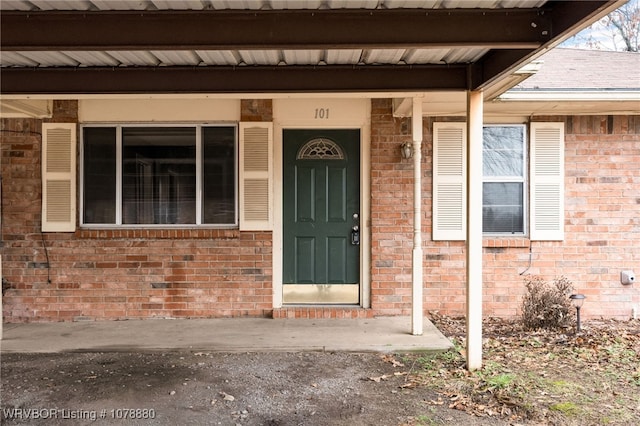 view of doorway to property