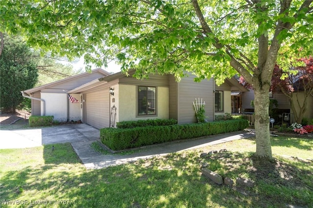 view of front of house with a front lawn