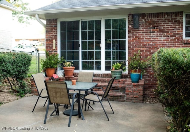 view of patio with outdoor dining space