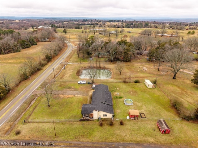 bird's eye view featuring a rural view