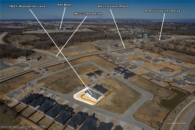 7631 Woodbine Ln, Fort Smith, AR 72916 - aerial overview of property's location