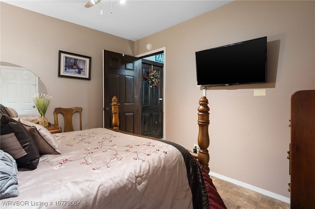 bedroom with ceiling fan