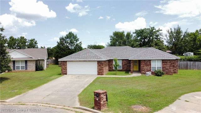 106 E Dora Ln, Poteau, OK 74953 - single story home with driveway, an attached garage, and brick siding