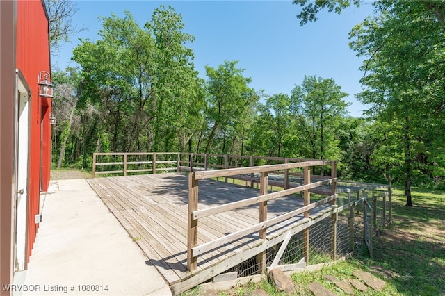 view of wooden terrace
