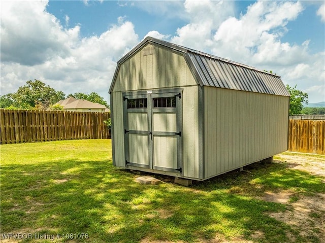 view of shed