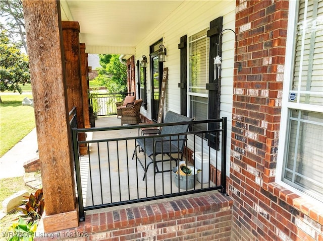 view of patio with covered porch