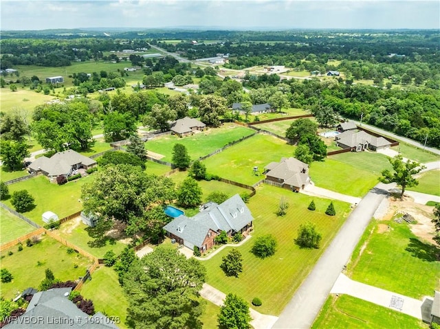 aerial view of residential area