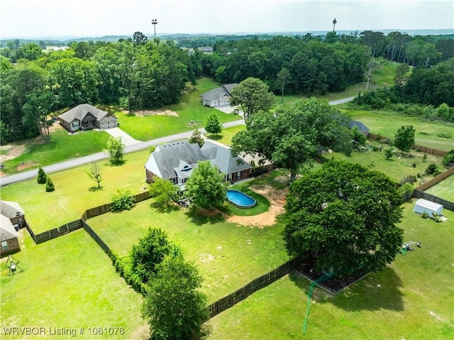 bird's eye view of a pool