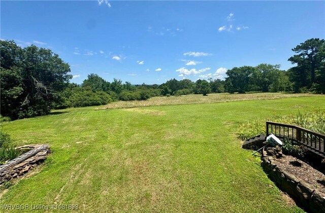 4018 Blue Hole Rd, Rudy, AR 72952 - view of green lawn featuring a view of countryside