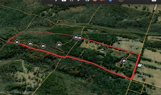 4018 Blue Hole Rd, Rudy, AR 72952 - map of property location with property parcel outlined