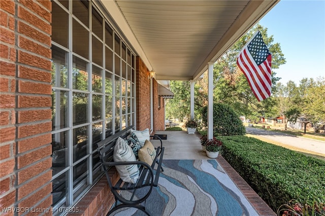 view of patio with covered porch