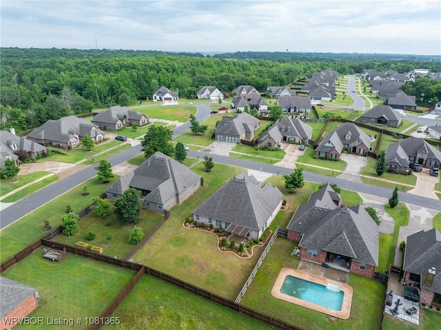 8404 Gatehouse Way, Fort Smith, AR 72916 - aerial perspective of suburban area with a forest