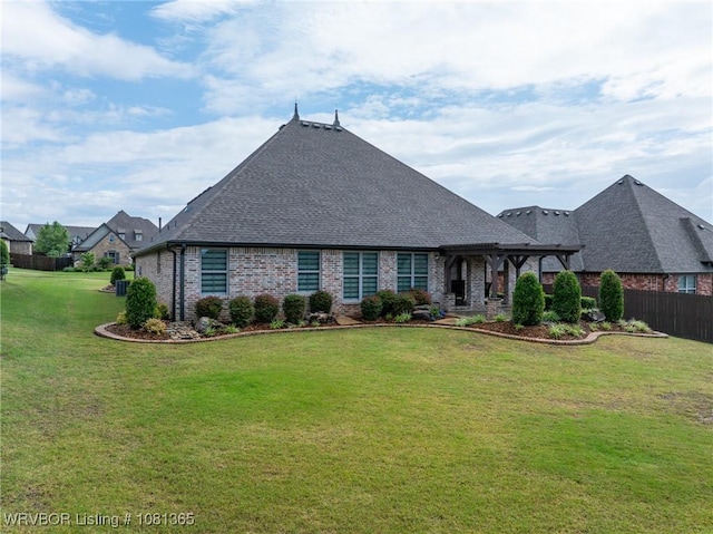 8404 Gatehouse Way, Fort Smith, AR 72916 - back of property with a pergola, brick siding, and a shingled roof