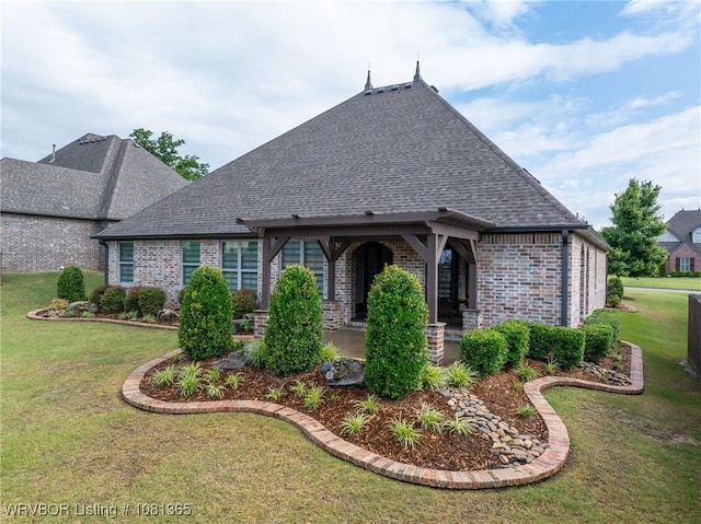 8404 Gatehouse Way, Fort Smith, AR 72916 - back of property with brick siding, a yard, and roof with shingles