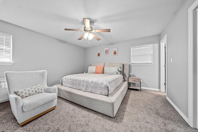 2509 Roxbury Ln, Fort Smith, AR 72908 - bedroom with carpet floors, a ceiling fan, and a textured ceiling