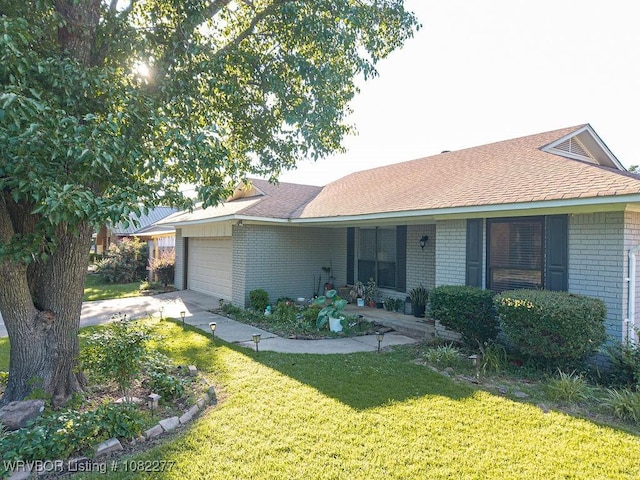 2509 Roxbury Ln, Fort Smith, AR 72908 - single story home with brick siding, an attached garage, a front yard, concrete driveway, and roof with shingles