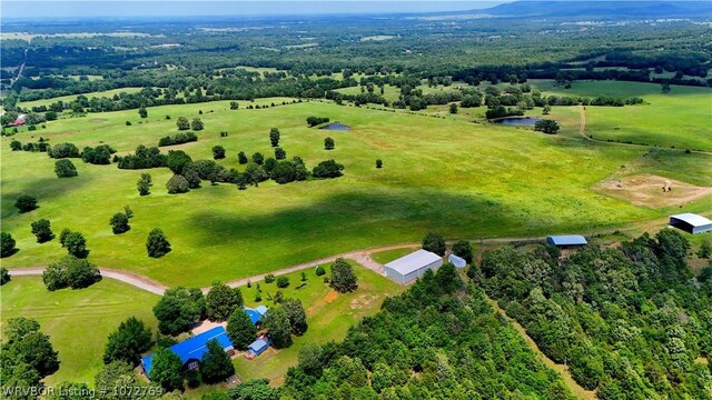 bird's eye view featuring a rural view