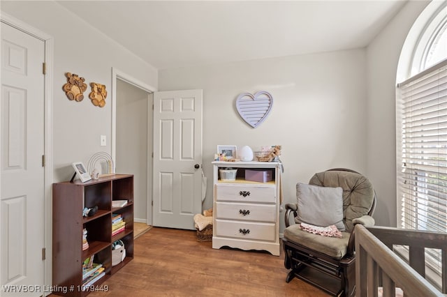 bedroom with wood finished floors