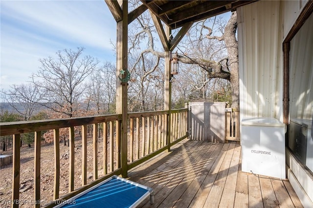 view of wooden deck